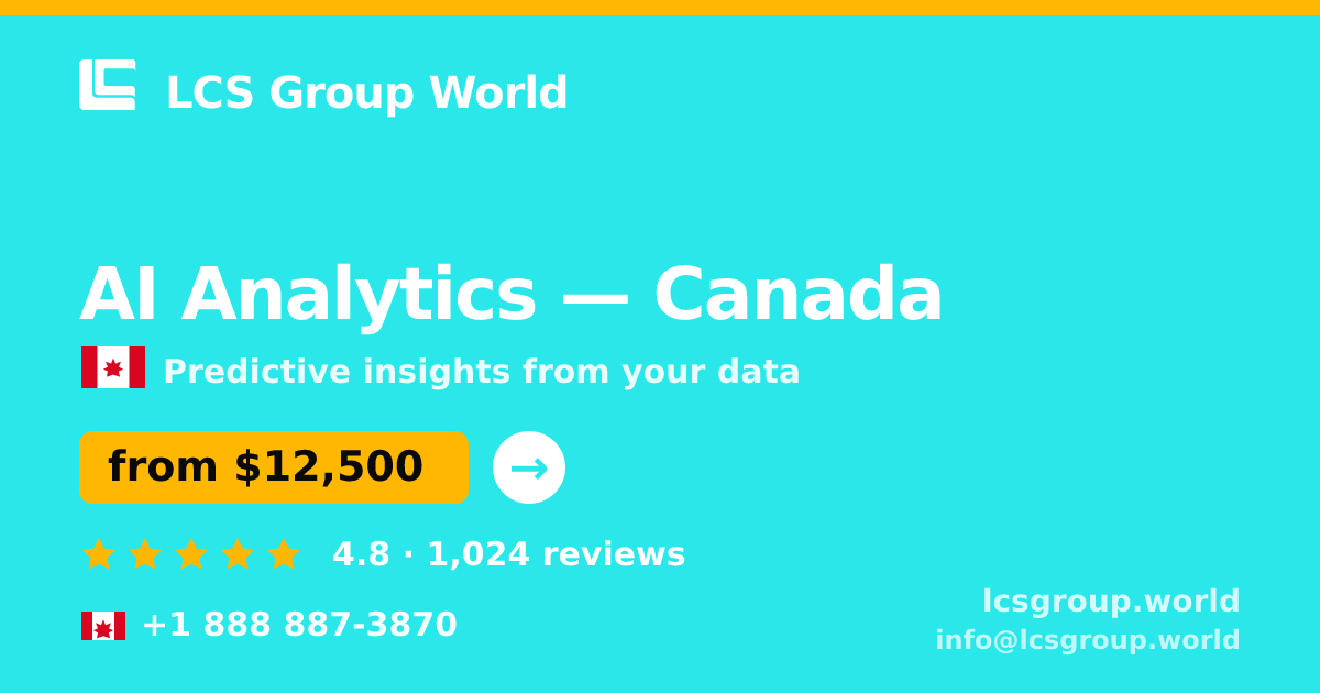AI Analytics in Canada — from $12,500, rated 4.8/5 by 1024 clients. LCS Group World.
