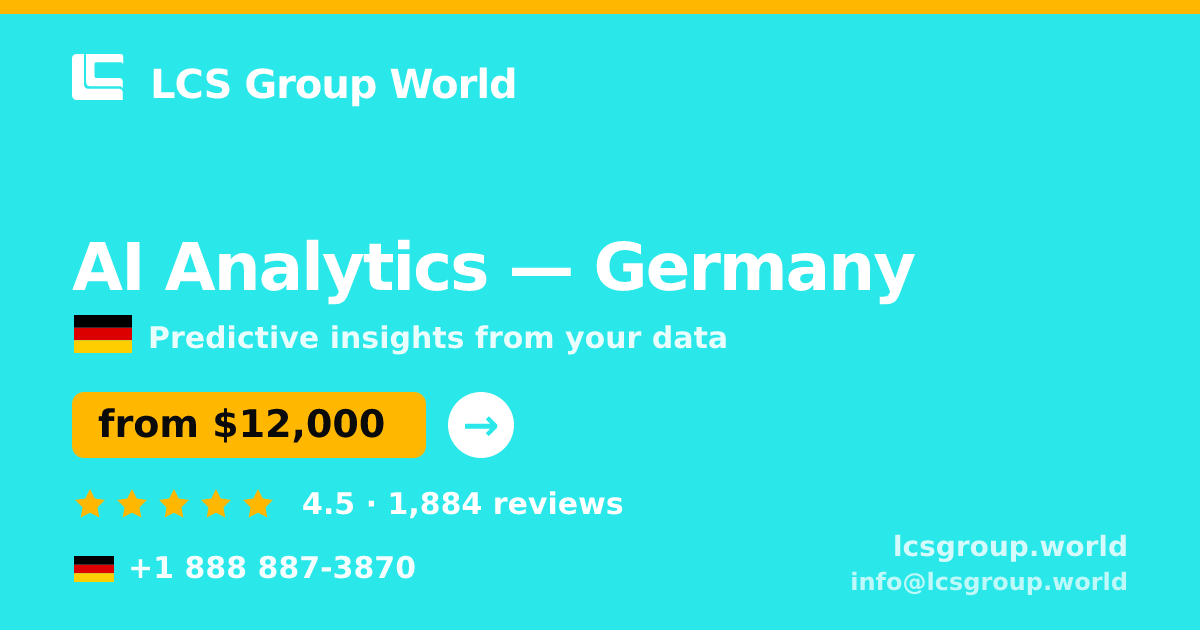 AI Analytics in Germany — from $12,000, rated 4.5/5 by 1884 clients. LCS Group World.