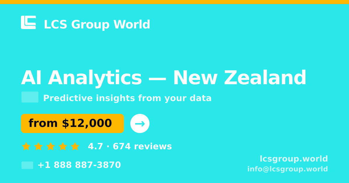 AI Analytics in Christchurch — from $11,000, rated 4.6/5 by 1335 clients. LCS Group World.