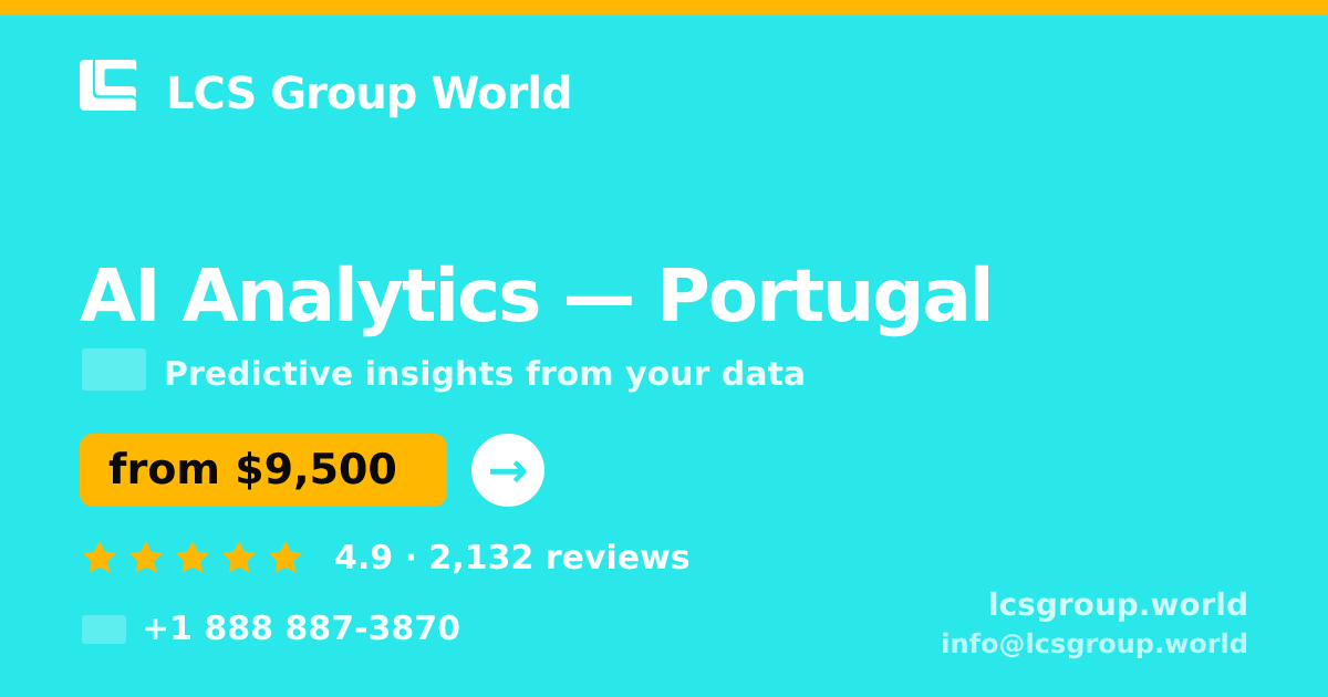 AI Analytics in Braga — from $7,900, rated 5/5 by 2378 clients. LCS Group World.