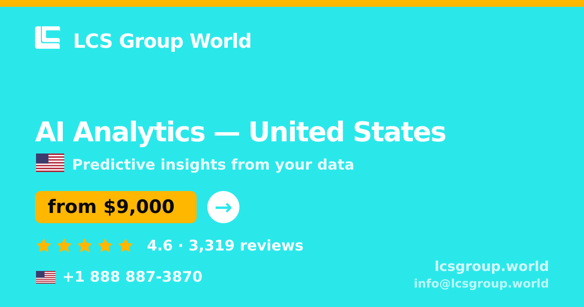 AI Analytics in Las Vegas — from $9,900, rated 4.6/5 by 363 clients. LCS Group World.