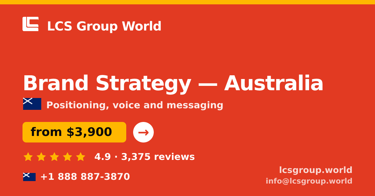 Brand Strategy in Perth — from $3,800, rated 4.5/5 by 1781 clients. LCS Group World.