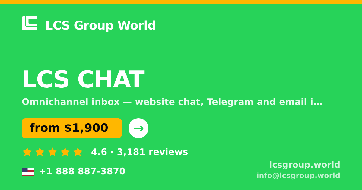 LCS CHAT in the USA — from $1,900/mo, rated 4.6/5 by 3181 clients. LCS Group World.
