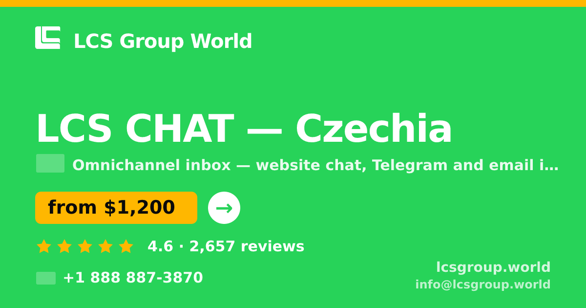 LCS CHAT in Czechia — from $1,200/mo, rated 4.6/5 by 2657 clients. LCS Group World.
