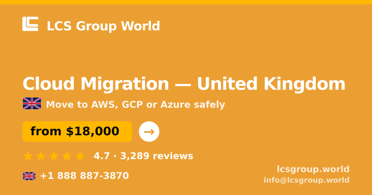 Cloud Migration in Leeds — from $15,000, rated 4.9/5 by 2567 clients. LCS Group World.