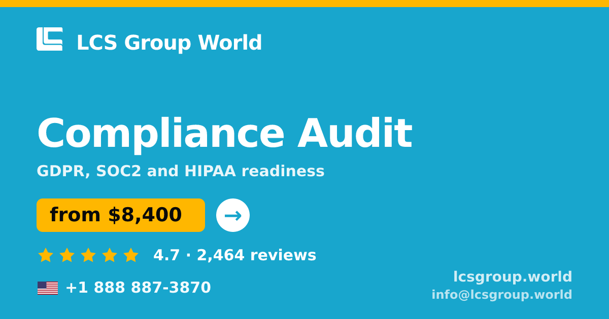 Compliance Audit in the USA — from $8,400, rated 4.7/5 by 2464 clients. LCS Group World.