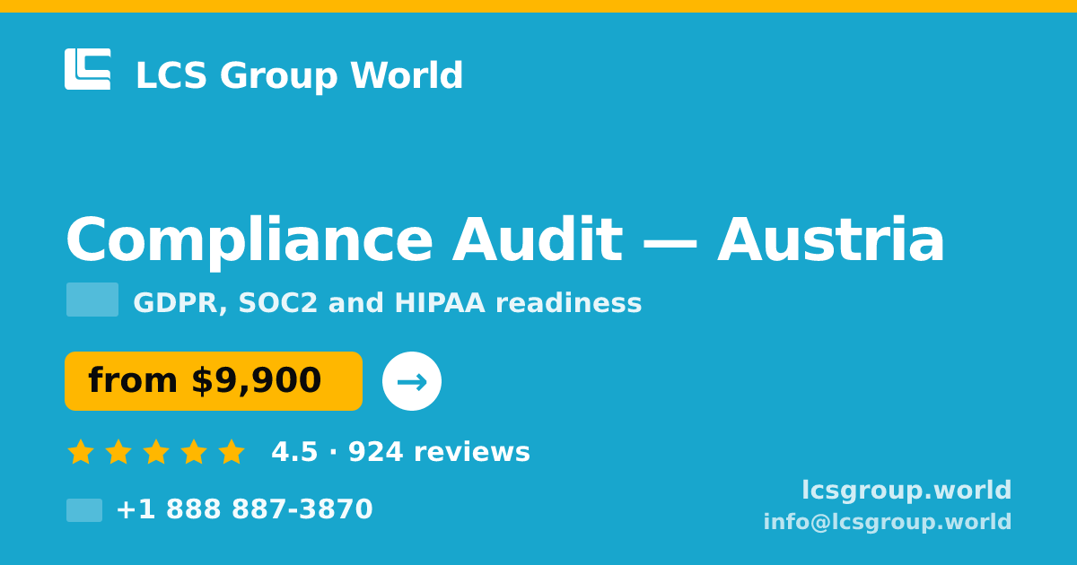 Compliance Audit in Linz — from $11,000, rated 5/5 by 1410 clients. LCS Group World.