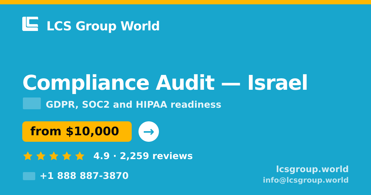 Compliance Audit in Haifa — from $13,500, rated 4.9/5 by 2227 clients. LCS Group World.