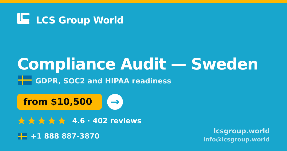 Compliance Audit in Malmö — from $12,500, rated 4.9/5 by 2691 clients. LCS Group World.
