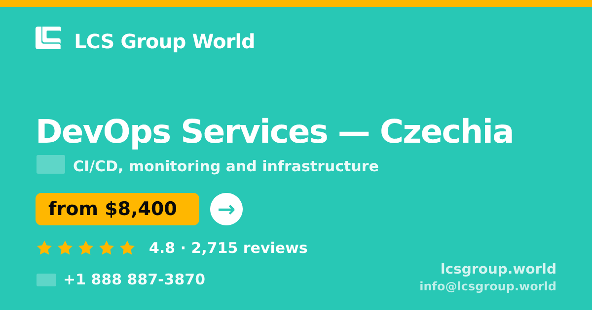 DevOps Services in Czechia — from $8,400/mo, rated 4.8/5 by 2715 clients. LCS Group World.