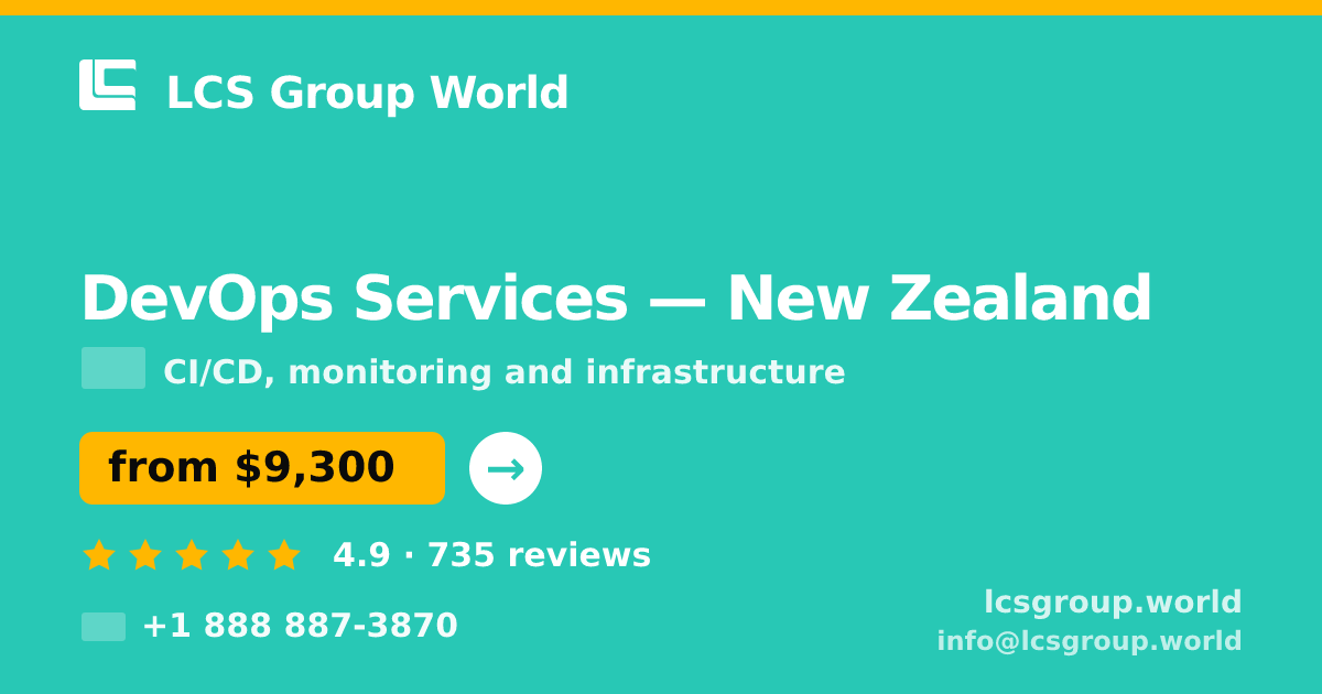 DevOps Services in Wellington — from $8,800/mo, rated 4.6/5 by 921 clients. LCS Group World.