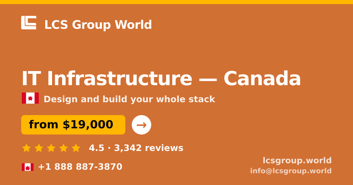 IT Infrastructure in Canada — from $19,000, rated 4.5/5 by 3342 clients. LCS Group World.