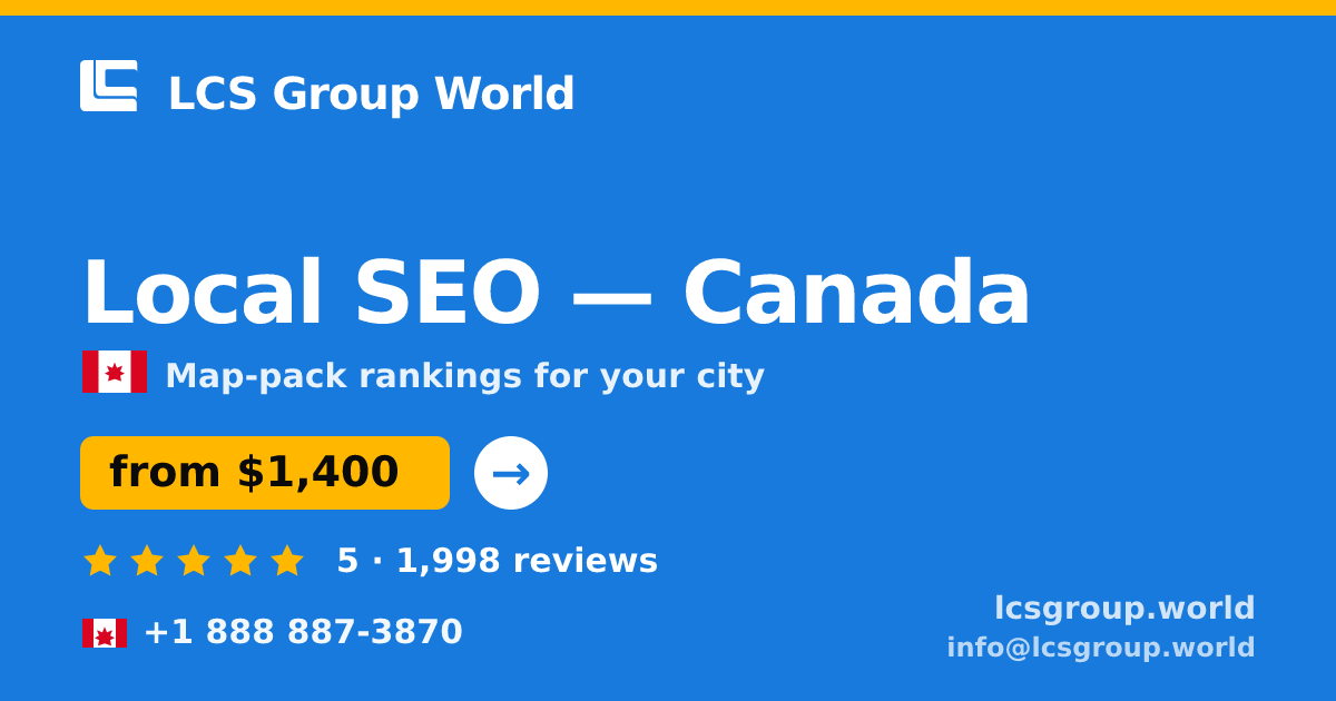 Local SEO in Vancouver — from $1,800/mo, rated 4.7/5 by 2805 clients. LCS Group World.