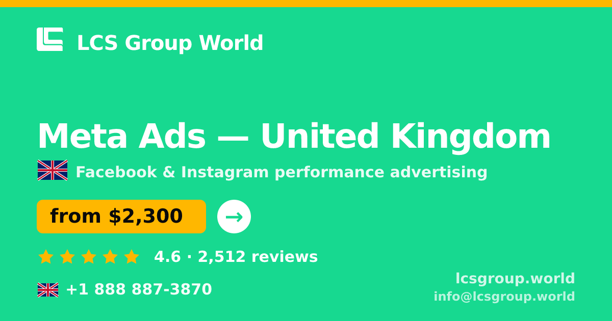 Meta Ads in Liverpool — from $2,000/mo, rated 4.9/5 by 1388 clients. LCS Group World.