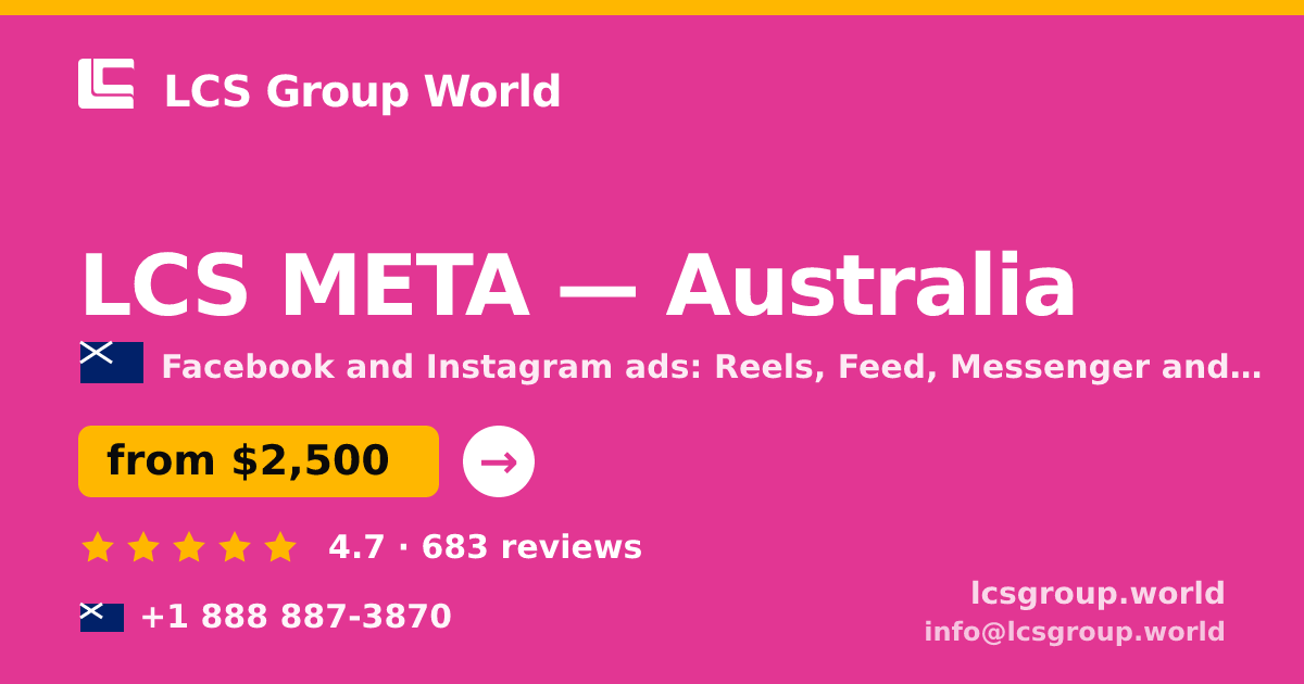LCS META in Australia — from $2,500/mo, rated 4.7/5 by 683 clients. LCS Group World.