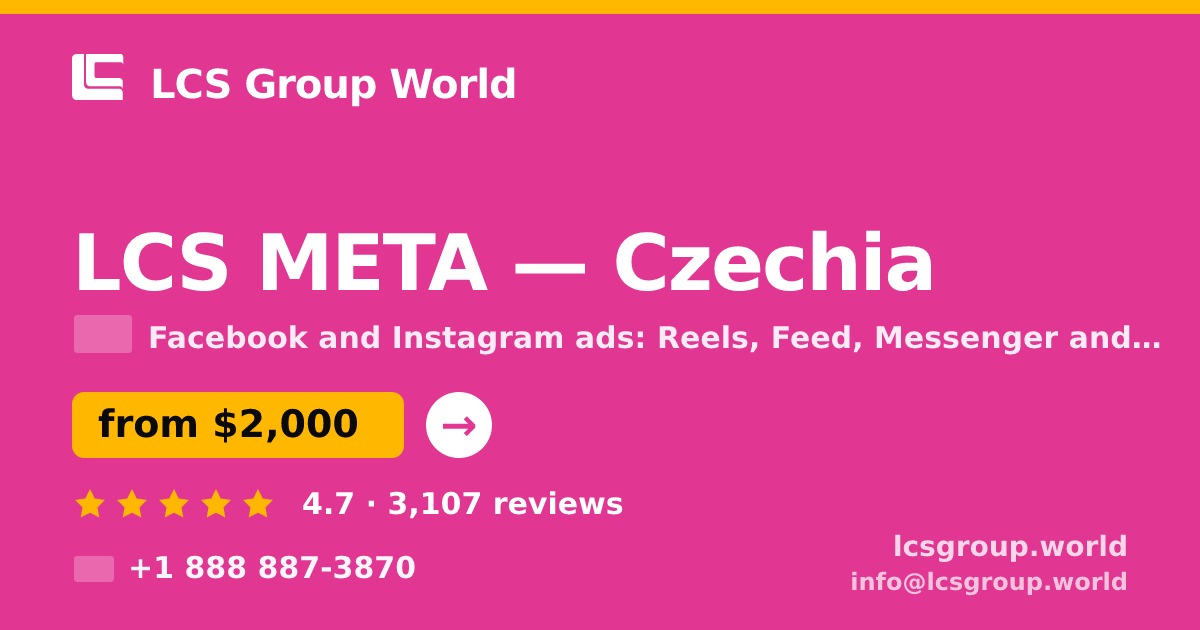 LCS META in Czechia — from $2,000/mo, rated 4.7/5 by 3107 clients. LCS Group World.