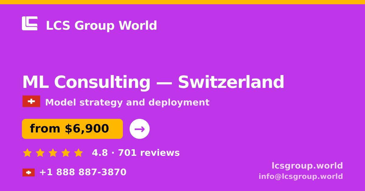 ML Consulting in Zürich — from $8,300, rated 4.8/5 by 1629 clients. LCS Group World.