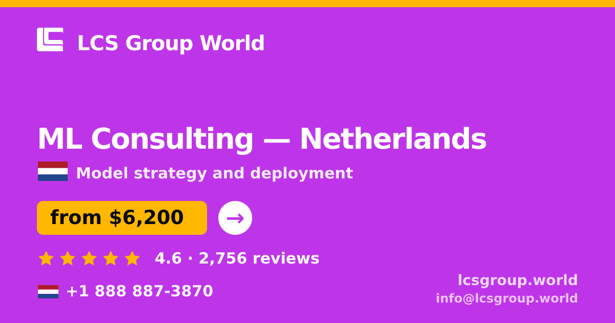 ML Consulting in The Hague — from $4,600, rated 4.7/5 by 2712 clients. LCS Group World.