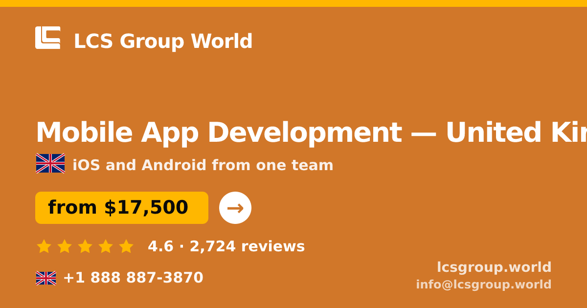 Mobile App Development in Liverpool — from $16,000, rated 4.8/5 by 3450 clients. LCS Group World.