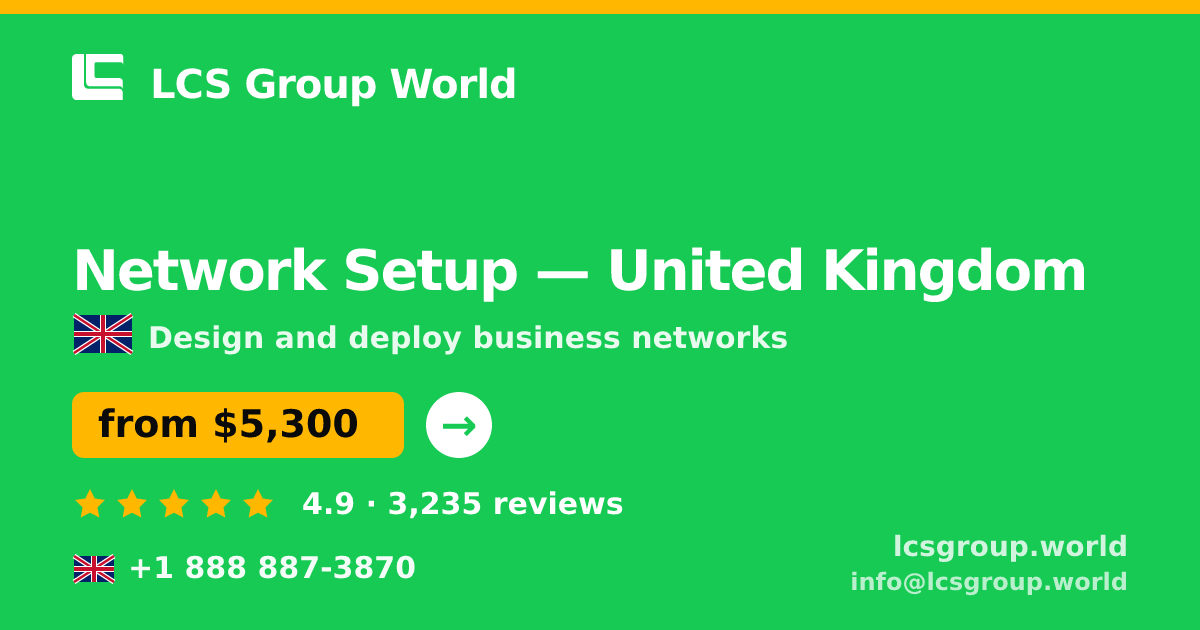 Network Setup in Liverpool — from $5,600, rated 5/5 by 738 clients. LCS Group World.