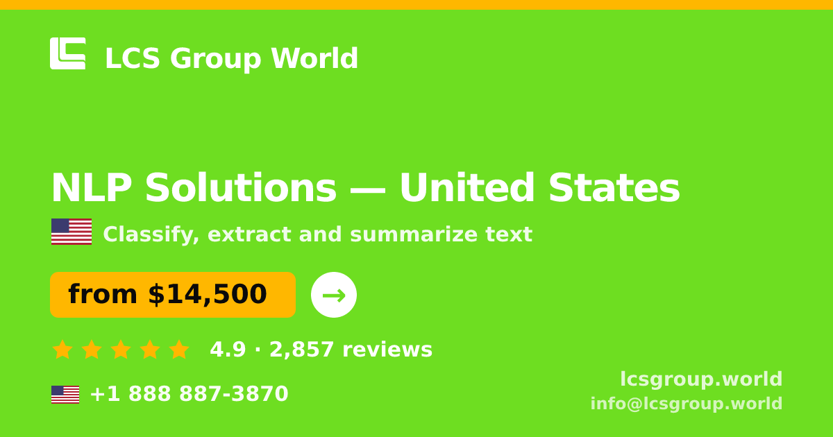NLP Solutions in Indianapolis — from $12,000, rated 4.5/5 by 747 clients. LCS Group World.