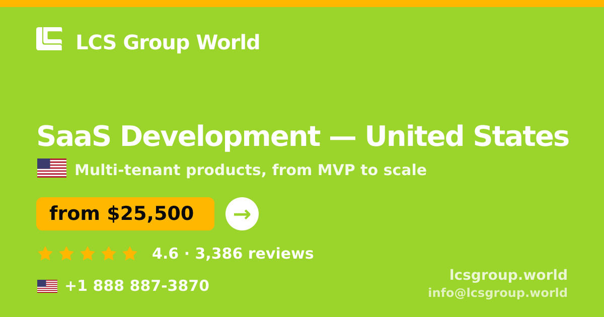 SaaS Development in Houston — from $19,000, rated 4.5/5 by 2991 clients. LCS Group World.