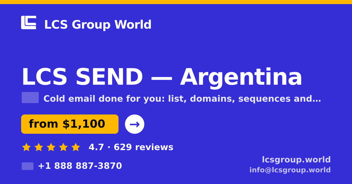 LCS SEND in Argentina — from $1,100/mo, rated 4.7/5 by 629 clients. LCS Group World.