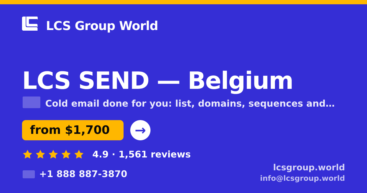 LCS SEND in Belgium — from $1,700/mo, rated 4.9/5 by 1561 clients. LCS Group World.