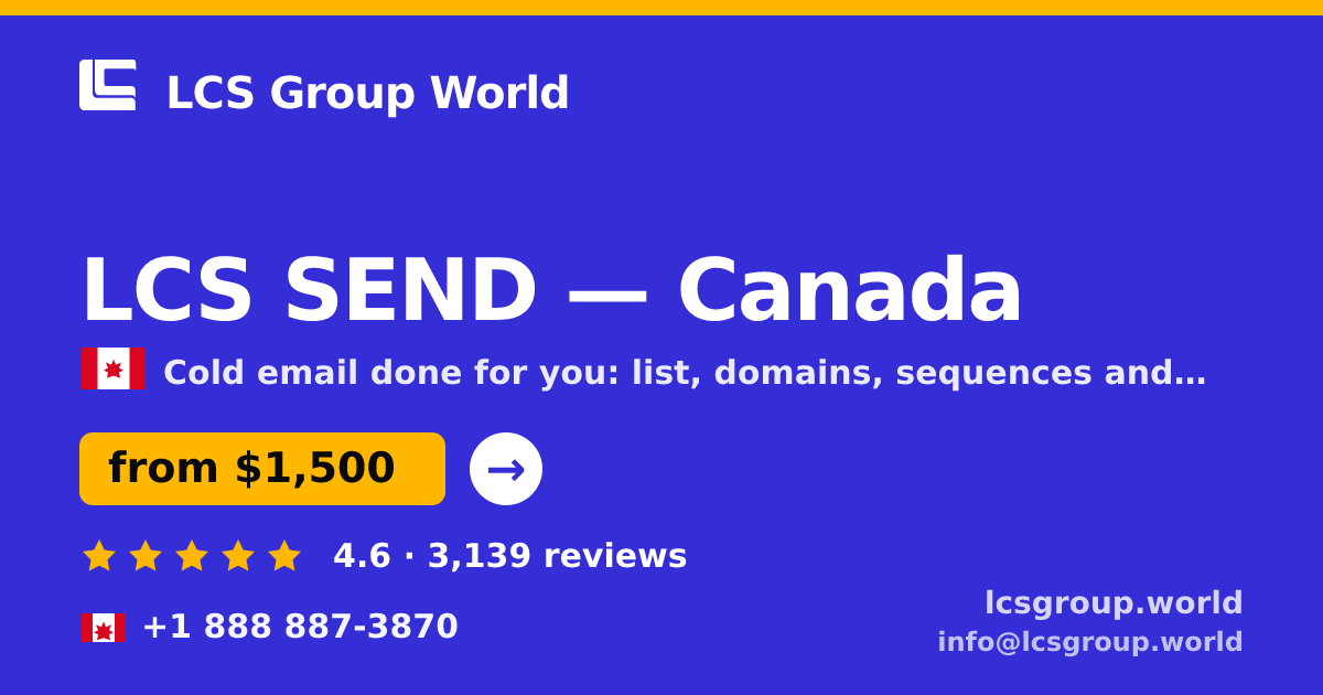 LCS SEND in Canada — from $1,500/mo, rated 4.6/5 by 3139 clients. LCS Group World.