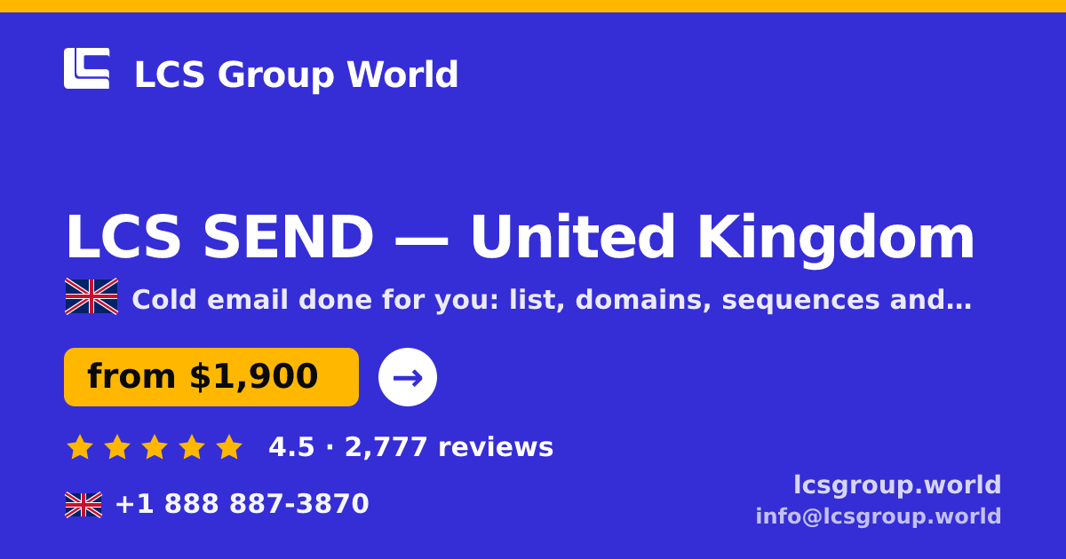 LCS SEND in United Kingdom — from $1,900/mo, rated 4.5/5 by 2777 clients. LCS Group World.