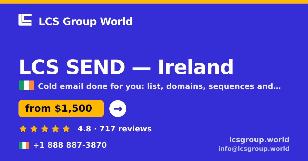 LCS SEND in Ireland — from $1,500/mo, rated 4.8/5 by 717 clients. LCS Group World.