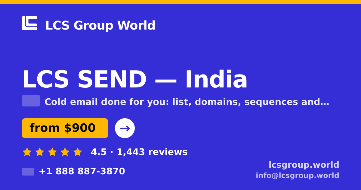LCS SEND in India — from $900/mo, rated 4.5/5 by 1443 clients. LCS Group World.