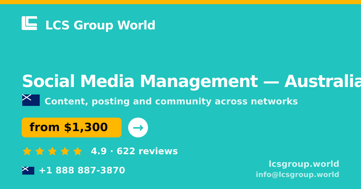 Social Media Management in Brisbane — from $1,500/mo, rated 4.8/5 by 567 clients. LCS Group World.