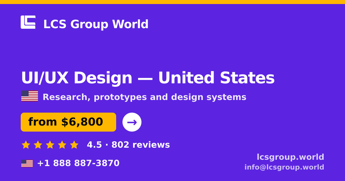 UI/UX Design in Chicago — from $6,000, rated 4.6/5 by 891 clients. LCS Group World.