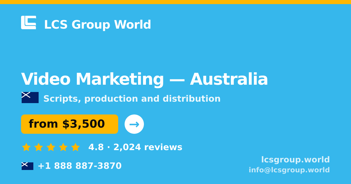 Video Marketing in Melbourne — from $3,800, rated 5/5 by 2792 clients. LCS Group World.