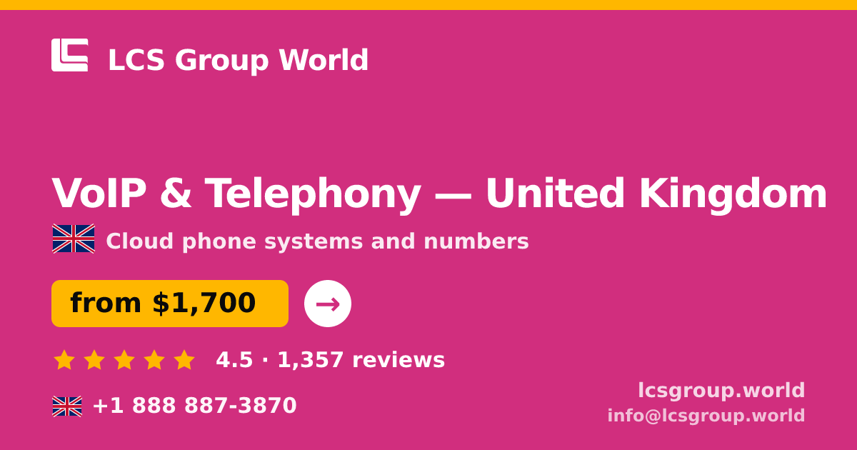 VoIP & Telephony in Liverpool — from $1,700/mo, rated 4.9/5 by 3403 clients. LCS Group World.