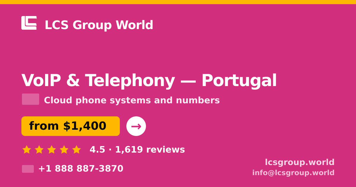 VoIP & Telephony in Porto — from $1,000/mo, rated 4.7/5 by 3324 clients. LCS Group World.
